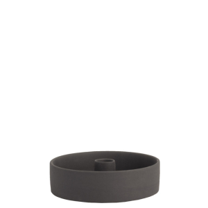 Storm kaarsenstandaard / kandelaarbodem donkergrijs